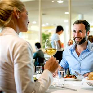 Mann an der Rezeption an der H2O Therme